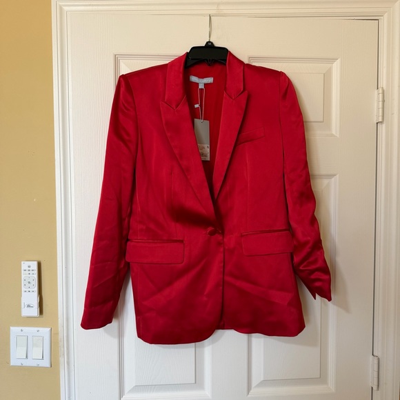 NWT Antonio Melani Bernadette Satin Women's Red Jacket Size 4 Formal Cocktail - Picture 3 of 14